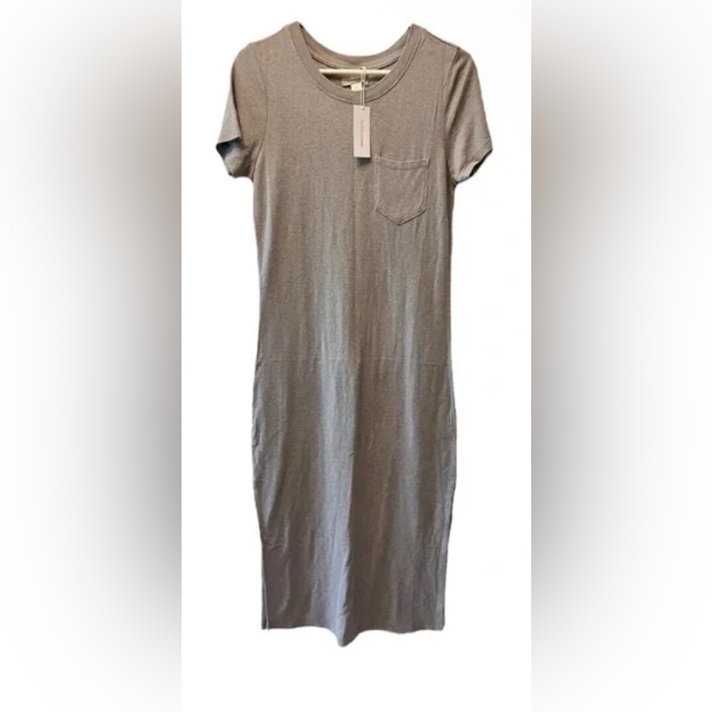 Outerknown Size S Neptune Tshirt Dress Short sleeve Gray Msrp $148